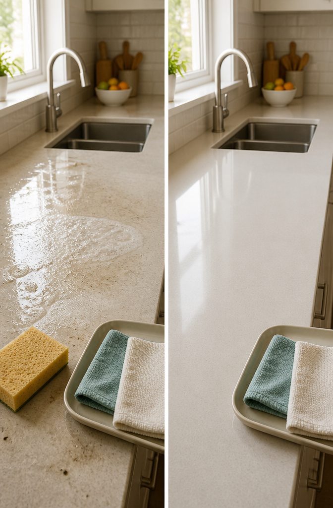 How to Disinfect Your House: 7 Steps That Actually Work 4 Household surface being cleaned before a separate disinfectant application