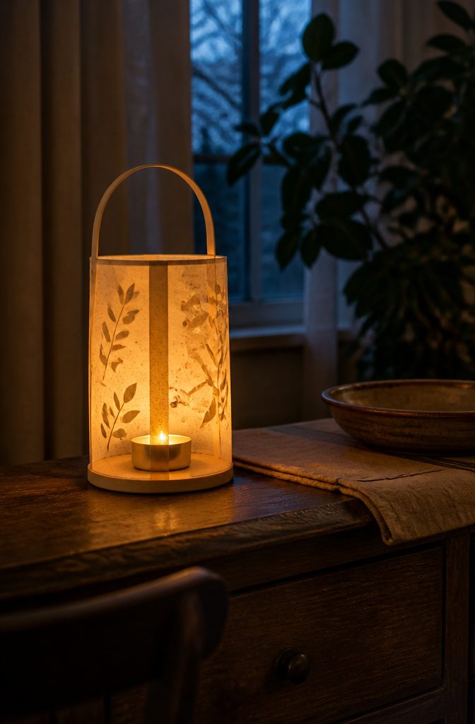 How to Make a Lantern: 7 Steps to a Paper Lantern at Home 8 Paper lantern with a candle in a small holder at its base