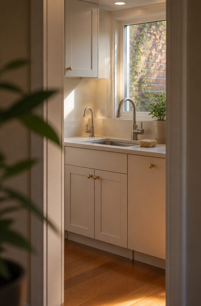 How to Renovate a Kitchen on a Budget: 12 Methods 13 Brushed nickel high-arc faucet and matching soap pump