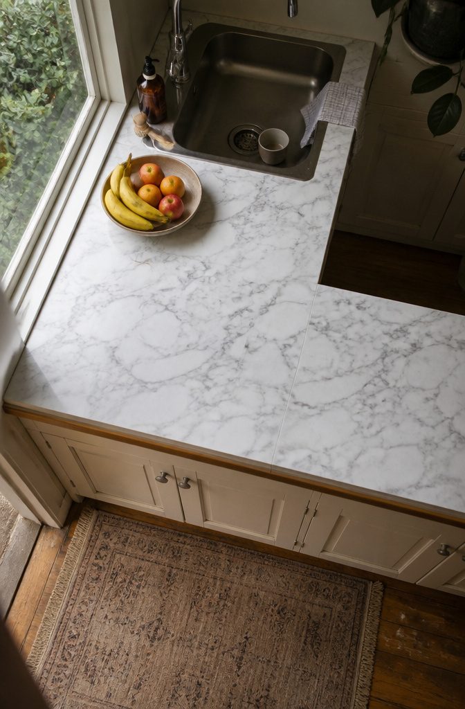 How to Renovate a Kitchen on a Budget: 12 Methods 11 Kitchen with existing laminate countertops