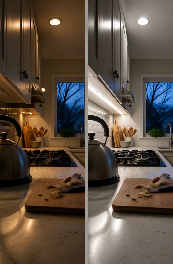 How to Renovate a Kitchen on a Budget: 12 Methods 10 Kitchen ceiling with recessed lights and trim