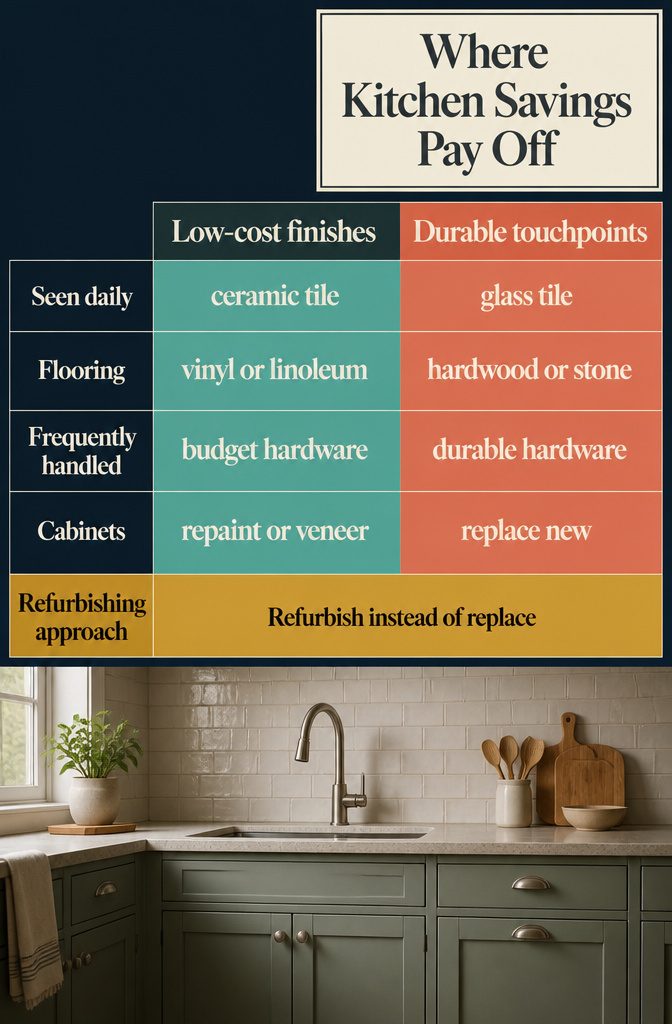 How to Renovate a Kitchen on a Budget: 12 Methods 14 Kitchen savings guide titled Where Kitchen Savings Pay Off