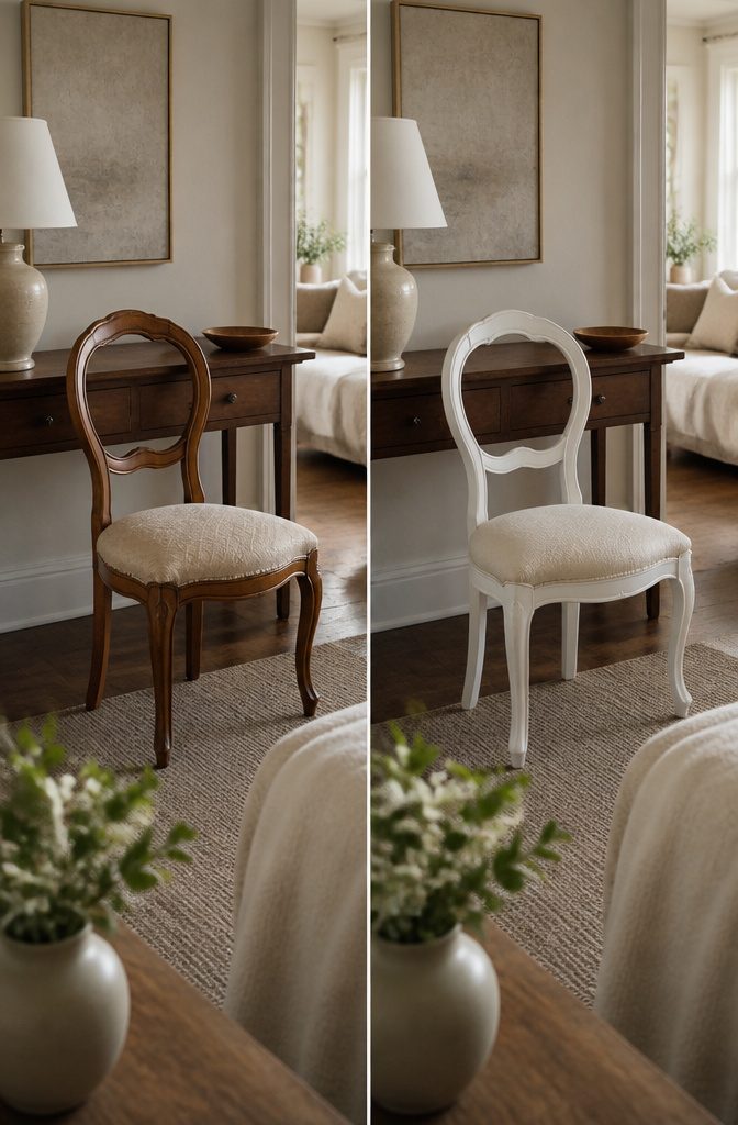 10 Ways to Style Vintage Chairs in Any Room 6 Vintage chair with a freshly painted frame in a simple room