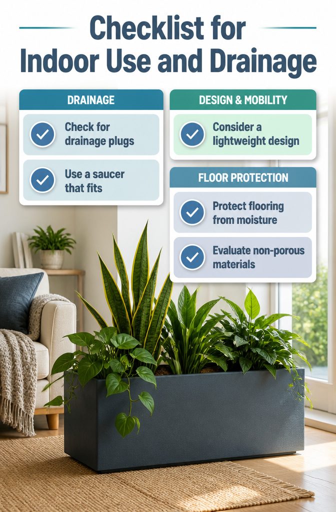 Indoor Use and Drainage