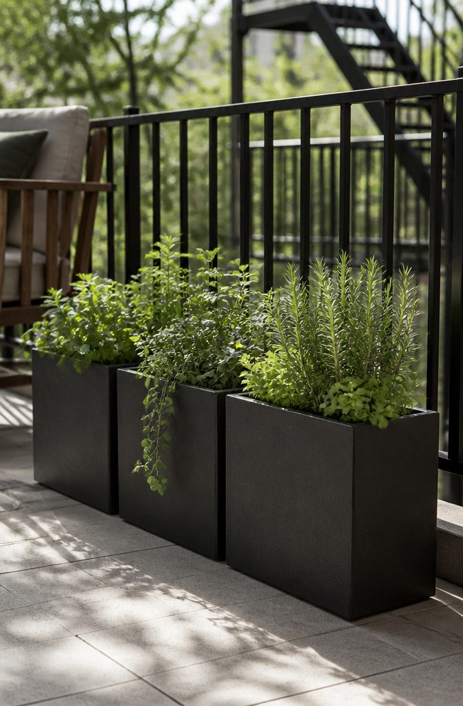 Resin Rectangular Planters