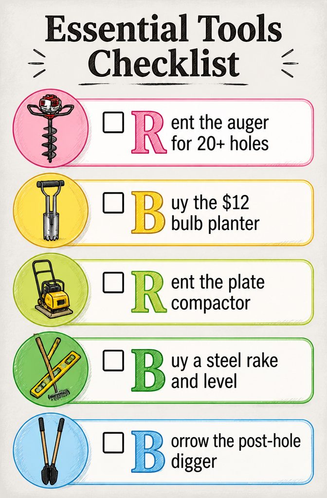 12 Small Yard Landscaping Ideas for Every Outdoor Space 15 List of essential gardening tools for small yard projects.